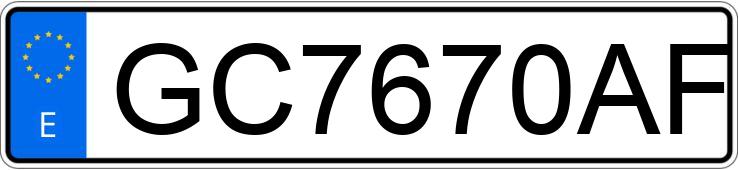 Numer rejestracyjny GC7670AF posiada OPEL CORSA