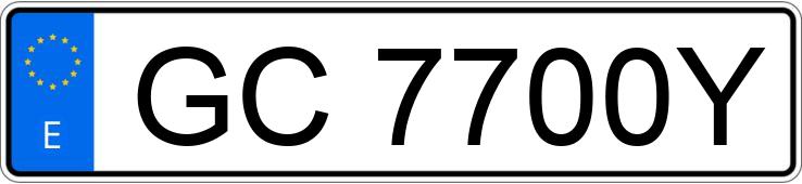 Numer rejestracyjny GC7700Y posiada RENAULT 5 Numer rejestracyjny GC7700Y posiada RENAULT 5