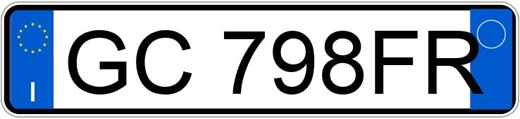 Numer rejestracyjny GC798FR posiada FIAT Punto 1a serie