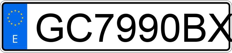 Numer rejestracyjny GC7990BX posiada VOLKSWAGEN GOLF