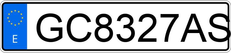 Numer rejestracyjny GC8327AS posiada MITSUBISHI COLT