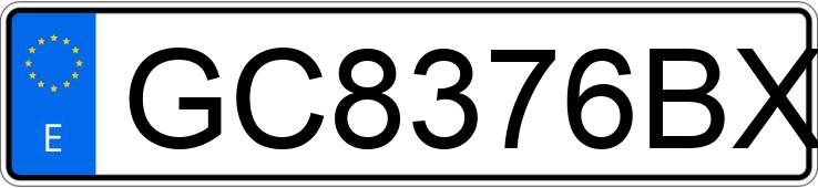 Numer rejestracyjny GC8376BX posiada RENAULT TRAFIC