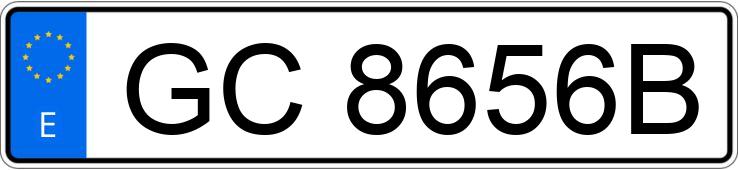 Numer rejestracyjny GC8656B posiada SEAT 600