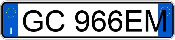 Numer rejestracyjny GC966EM posiada FIAT Panda 3a serie