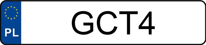 Numer rejestracyjny GCT 4 posiada DODGE Charger MR`15 GT - GCT4