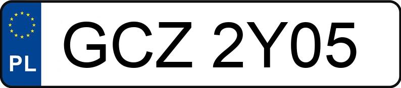Numer rejestracyjny GCZ 2Y05 posiada SVAN  - GCZ2Y05
