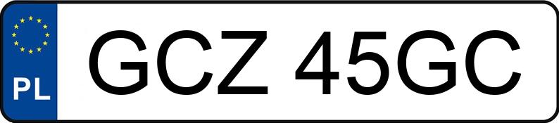 Numer rejestracyjny GCZ 45GC posiada BMW 316i Kat. E36 316i Kat. E36 - GCZ45GC