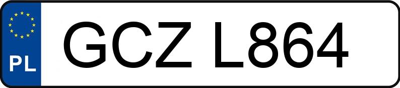 Numer rejestracyjny GCZ L864 posiada VOLKSWAGEN Golf III 1.6i Kat. MR`91 GL - GCZL864