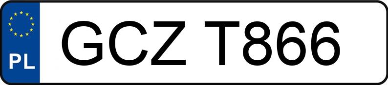 Numer rejestracyjny GCZ T866 posiada MITSUBISHI ECLIPSE 2.0 KAT - GCZT866