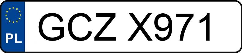 Numer rejestracyjny GCZ X971 posiada OPEL VECTRA 2.0 KAT - GCZX971