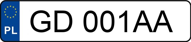 Numer rejestracyjny GD 001AA posiada MERCEDES-BENZ A 180 CDI MR`04 E3 169 Classic - GD001AA