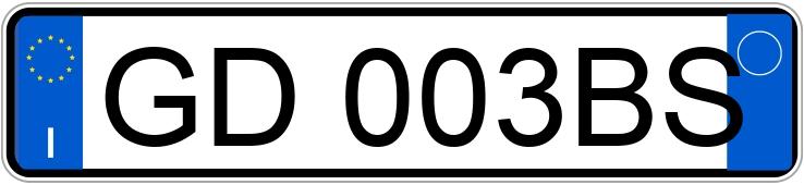 Numer rejestracyjny GD003BS posiada LANCIA Ypsilon 3a serie