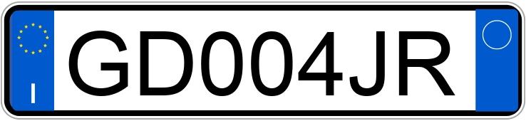 Numer rejestracyjny GD004JR posiada FIAT 500X