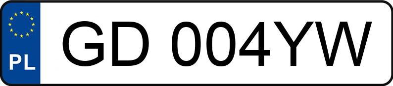 Numer rejestracyjny GD 004YW posiada KIA Sportage 2.0 CRDi MR`16 E6 L - GD004YW Numer rejestracyjny GD 004YW posiada KIA Sportage 2.0 CRDi MR`16 E6 L - GD004YW