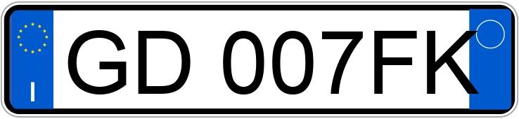 RegistreringsnummerGD007FK har FIAT PUNTO