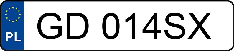Numer rejestracyjny GD 014SX posiada VOLKSWAGEN GOLF - GD014SX