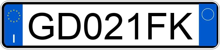 Numer rejestracyjny GD021FK posiada BMW Serie 1