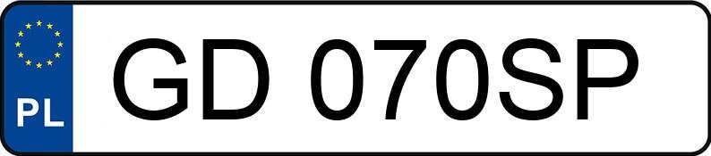 Numer rejestracyjny GD 070SP posiada VOLKSWAGEN GOLF GTI - GD070SP