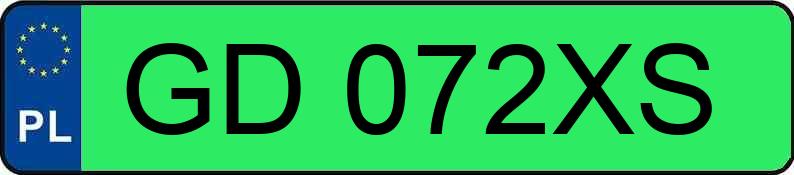 Numer rejestracyjny GD 072XS posiada MERCEDES-BENZ EQA 250 - GD072XS