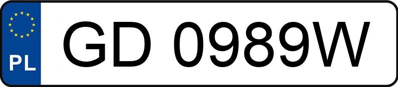 Numer rejestracyjny GD 0989W posiada BMW 530 Diesel MR`03 E3 E60 Multitronic - GD0989W