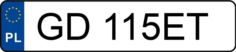 Numer rejestracyjny GD 115ET posiada VOLVO C30 - GD115ET Numer rejestracyjny GD 115ET posiada VOLVO C30 - GD115ET
