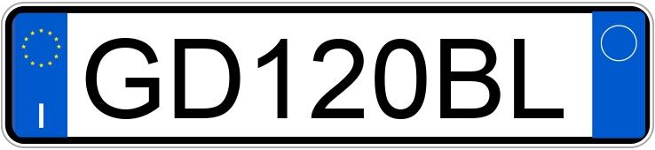 Numer rejestracyjny GD120BL posiada BMW Serie 1