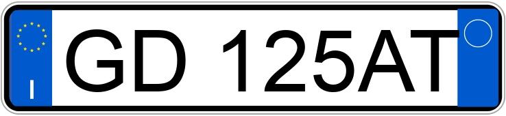 Numer rejestracyjny GD125AT posiada BMW X1