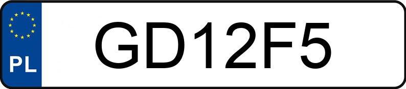 Numer rejestracyjny GD 12F5 posiada GENERIC BNOT - GD12F5 Numer rejestracyjny GD 12F5 posiada GENERIC BNOT - GD12F5