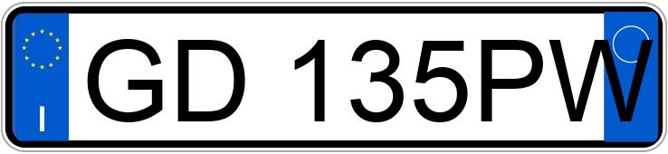 Numer rejestracyjny GD135PW posiada FIAT Panda Cross