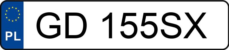 Numer rejestracyjny GD 155SX posiada OPEL INSIGNIA - GD155SX