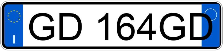 Numer rejestracyjny GD164GD posiada FIAT 500X