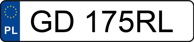 Numer rejestracyjny GD 175RL posiada AUDI A6 AVANT - GD175RL