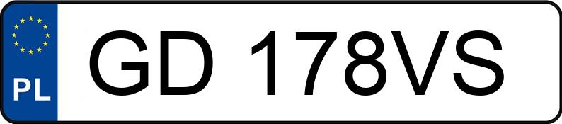 Numer rejestracyjny GD 178VS posiada BMW 525I - GD178VS