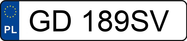 Numer rejestracyjny GD 189SV posiada VOLKSWAGEN POLO - GD189SV
