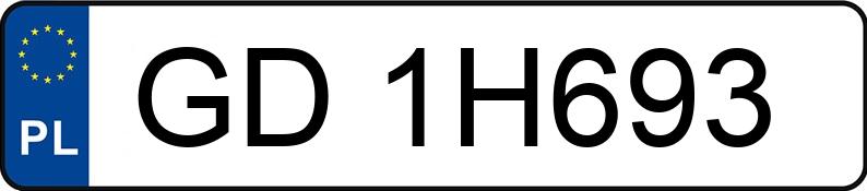 Numer rejestracyjny GD 1H693 posiada VOLKSWAGEN Passat B8 2.0 TDI-CR MR`15 E6 Highline DSG - GD1H693