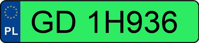 Numer rejestracyjny GD 1H936 posiada NISSAN LEAF 40KWH - GD1H936 Numer rejestracyjny GD 1H936 posiada NISSAN LEAF 40KWH - GD1H936