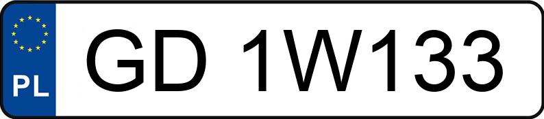 Numer rejestracyjny GD 1W133 posiada TOYOTA TOYOTA COROLLA - GD1W133