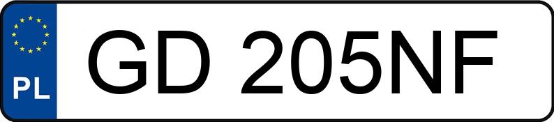 Numer rejestracyjny GD 205NF posiada AUDI A6 - GD205NF Numer rejestracyjny GD 205NF posiada AUDI A6 - GD205NF