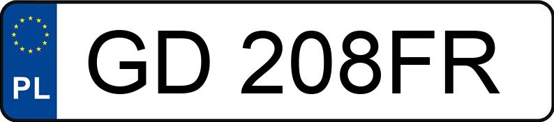 Numer rejestracyjny GD 208FR posiada BMW 320 TD - GD208FR Numer rejestracyjny GD 208FR posiada BMW 320 TD - GD208FR