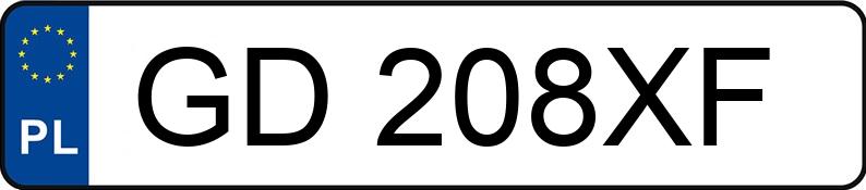 Numer rejestracyjny GD 208XF posiada BMW 320D - GD208XF Numer rejestracyjny GD 208XF posiada BMW 320D - GD208XF