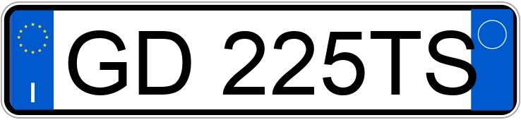 Die Registrierungsnummer GD225TS hat TOYOTA TOYOTA YARIS