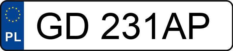 Numer rejestracyjny GD 231AP posiada RENAULT Laguna II 1.9 DCI MR`01 E3 Authentique DCI - GD231AP