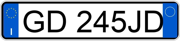 Numer rejestracyjny GD245JD posiada FIAT 500