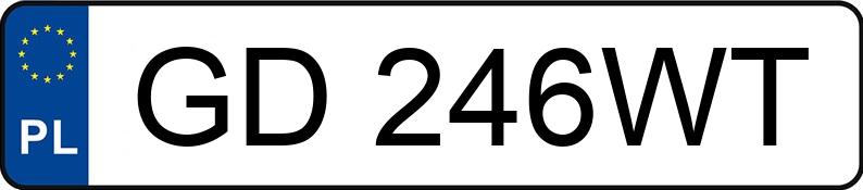 Numer rejestracyjny GD 246WT posiada BMW 118i MR`19 E6d F40 118i MR`19 E6d F40 - GD246WT