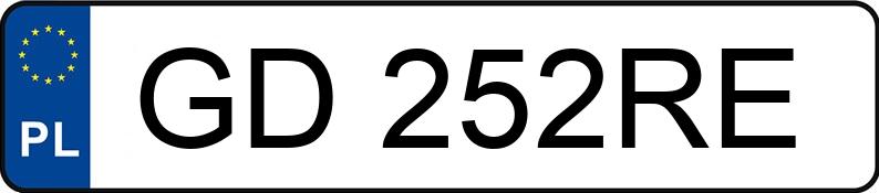 Numer rejestracyjny GD 252RE posiada MAZDA 6 - GD252RE