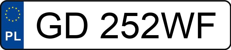 Numer rejestracyjny GD 252WF posiada KIA STONIC - GD252WF Numer rejestracyjny GD 252WF posiada KIA STONIC - GD252WF