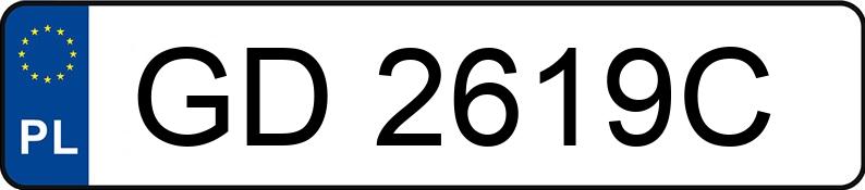 Numer rejestracyjny GD 2619C posiada FIAT Tempra 1.6 Tempra 1.6 - GD2619C