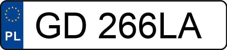 Numer rejestracyjny GD 266LA posiada VOLKSWAGEN TRANSPORTER - GD266LA