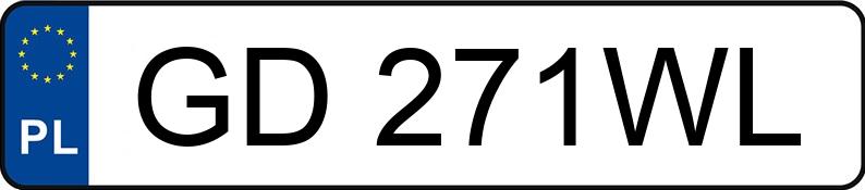 Numer rejestracyjny GD 271WL posiada TOYOTA COROLLA - GD271WL