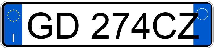 Numer rejestracyjny GD274CZ posiada FORD Puma